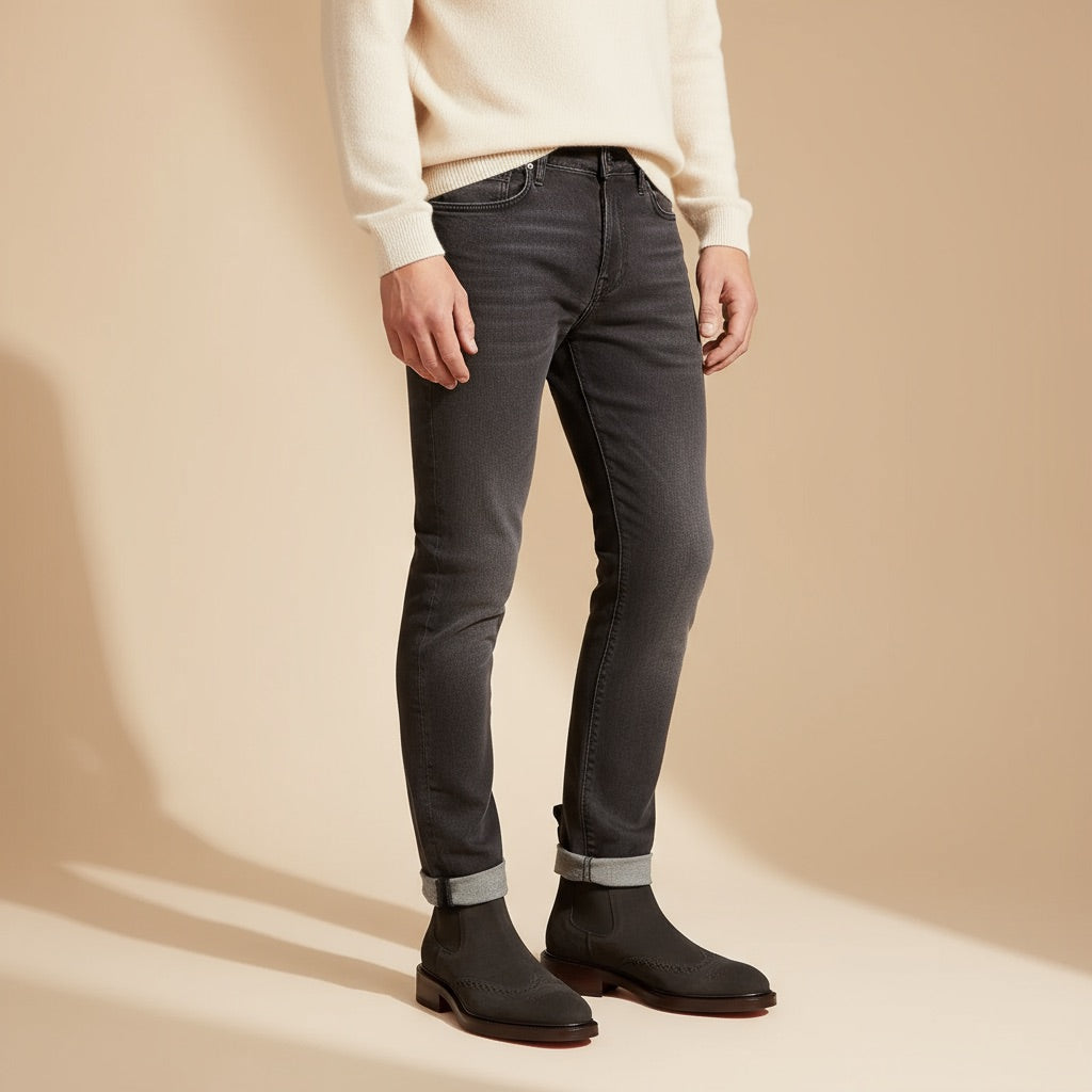 Botki Męskie Skórzane Chelsea – Wygodne i Eleganckie na Co Dzień