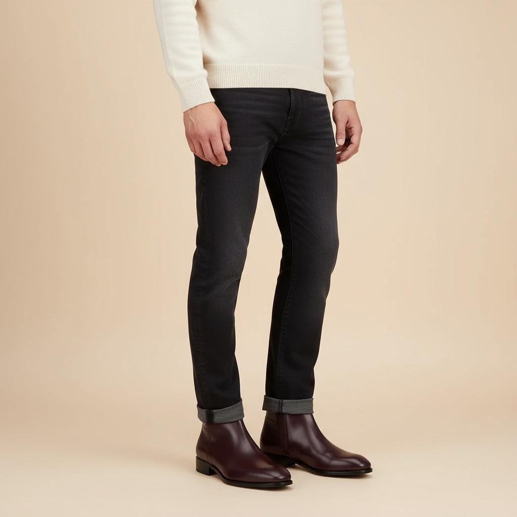 Eleganckie Botki Chelsea dla Mężczyzn – Skórzane, Komfortowe i Stylowe