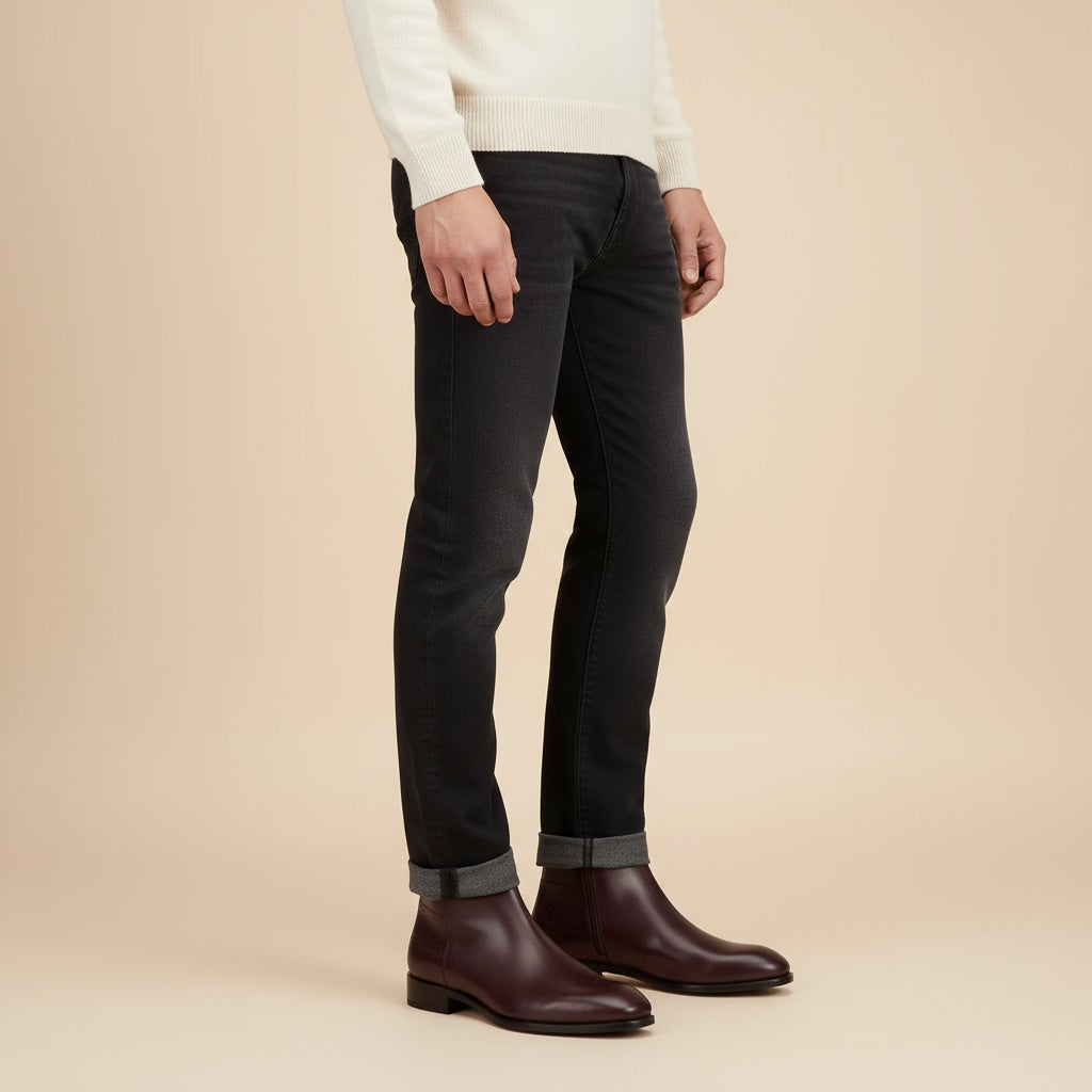 Eleganckie Botki Chelsea dla Mężczyzn – Skórzane, Komfortowe i Stylowe